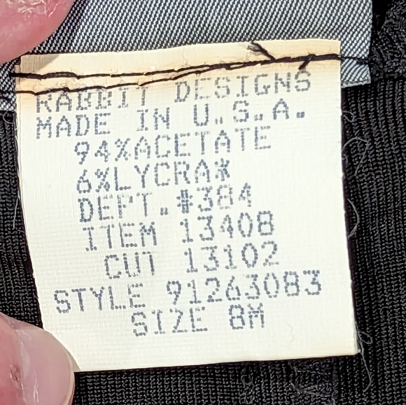 Rabbit Rabbit Rabbit Traveler Short Sleeve Top Size 8 Medium Vintage Black - Picture 10 of 10